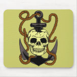Marine Skull Tattoo Mouse Pads