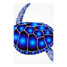 marine turtle meeres schildkröte ocean personalisiertes druckpapier
