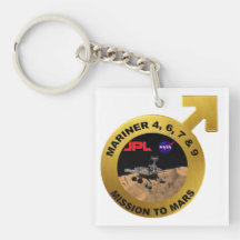 Mariner: The Early Mars Probes! Square Acrylic Key Chains