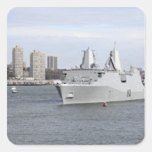 Marines and sailors man the rails stickers