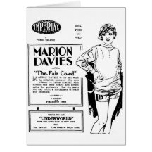 Marion Davies THE FAIR CO-ED 1927 Greeting Card