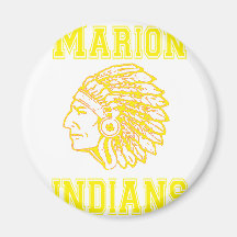 Marion Indians Yellow copy Refrigerator Magnet