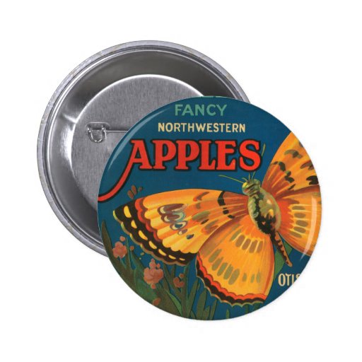 Mariposa Apples Button