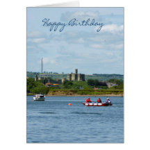 Maritime Coastal Birthday Card, With Warkworth Cas