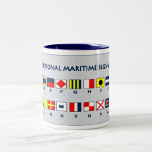Maritime flags coffee mug
