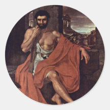 Marius Meditates On The Ruins Of Carthage By Vande Round Sticker