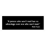 Mark Twain Bookmark Business Card Templates