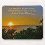Mark Twain Inspirational Quotes Carpe Diem Mouse Pad