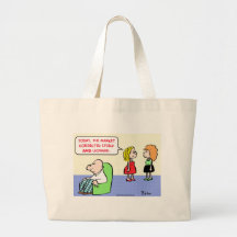 market corrected itself canvas bag