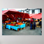 Market day, Valparaiso, Chile Print