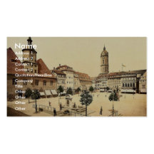 Market place and Bismarck's Fountain, Jena, Thurin Business Cards