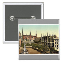 Market Place I., Lubeck, Germany magnificent Photo Button