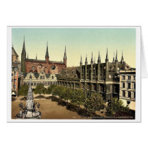 Market Place I., Lubeck, Germany magnificent Photo Cards