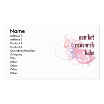Market Research Babe Business Card Template