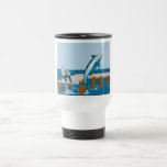 Marlin bleu sautant avec le pêcheur mugs à café
