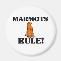 MARMOTS Rule! Fridge Magnet