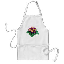 Maroon and Yellow Primroses Apron