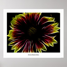 Maroon Blanket Daisy Posters
