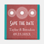 Maroon Far East Elegance Save the Date Magnet
