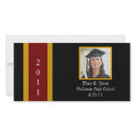 Maroon & Gold School Graduation Photo Cards