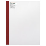 Maroon Left Sidebar Letterhead