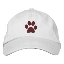 Maroon Paw Cap Embroidered Baseball Caps