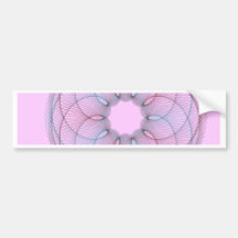 Maroon & Teal Spirograph Bumper Sticker