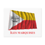 Marquesas Islands waving flag with name in French