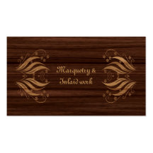 Marquetry business card