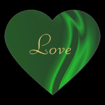 Marquis Green Heart Love Sticker stickers