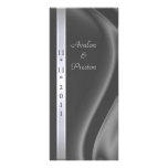 Marquis Silk Silver Wedding Program Rack Cards