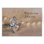 Marquise Diamond Ring Wedding Invitation Card