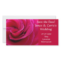 Marriage Announcement Pink Rose Flower cards Photo Greeting Card