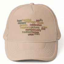 Marriage Collection Of Words (Wedding Wordle) Trucker Hat