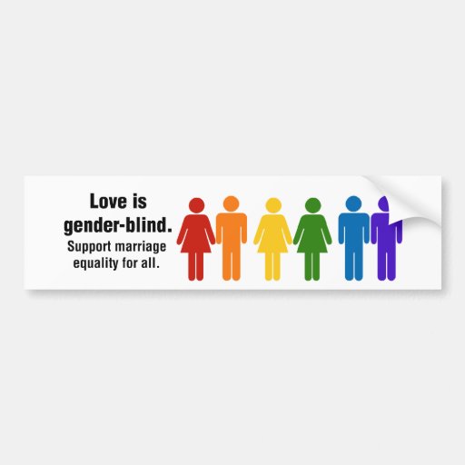 Marriage Equality Bumper Sticker at Zazzle.
