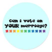 Marriage Vote Round Sticker