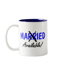 Married Available Blue Coffee Mugs