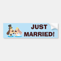 Married Dog Couple Bumper Stickers