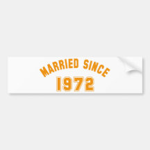 married en 1972 autocollants pour voiture