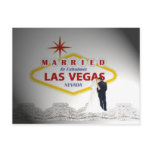 MARRIED In Fabulous Las Vegas Diamonds with Bride  Post Cards