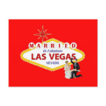 MARRIED In Fabulous Las Vegas with Bride & Groom P Postcards