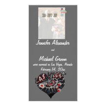 Married in Las Vegas Photo Announcement Personalized Photo Card
