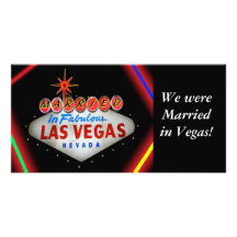 Married in Las Vegas Photo Card