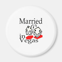 Married in Las Vegas Refrigerator Magnets