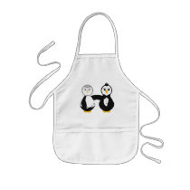 Married Penguins Holding Hands Aprons