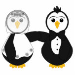 Married Penguins Holding Hands Acrylic Cut Outs