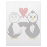 Married Penguins Thinking Love Letterhead Design