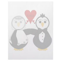 Married Penguins Thinking Love