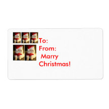 Marry Christmas Custom Shipping Label
