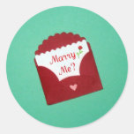 Marry Me? Round Stickers